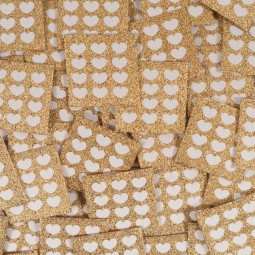 Étiquettes fantaisies Ikatee - Coeurs écrus