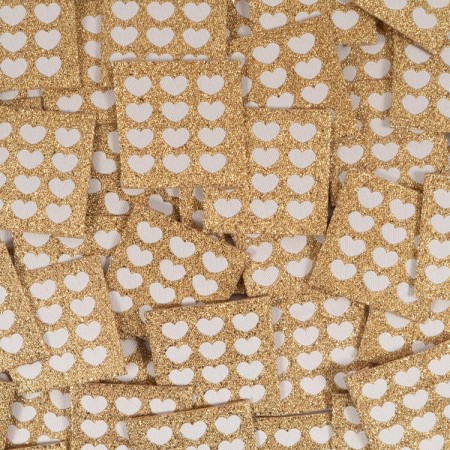 Étiquettes fantaisies Ikatee - Coeurs écrus