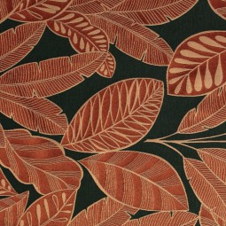 Tissu d'ameublement - Yucatan terracotta fond vert
