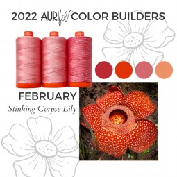 Color builders Aurifil 2022 - Février : Stinking corpse lily