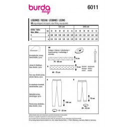 Patron Burda 6011 - Leggings