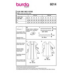 Patron Burda 6014 - Robe encolure carrée