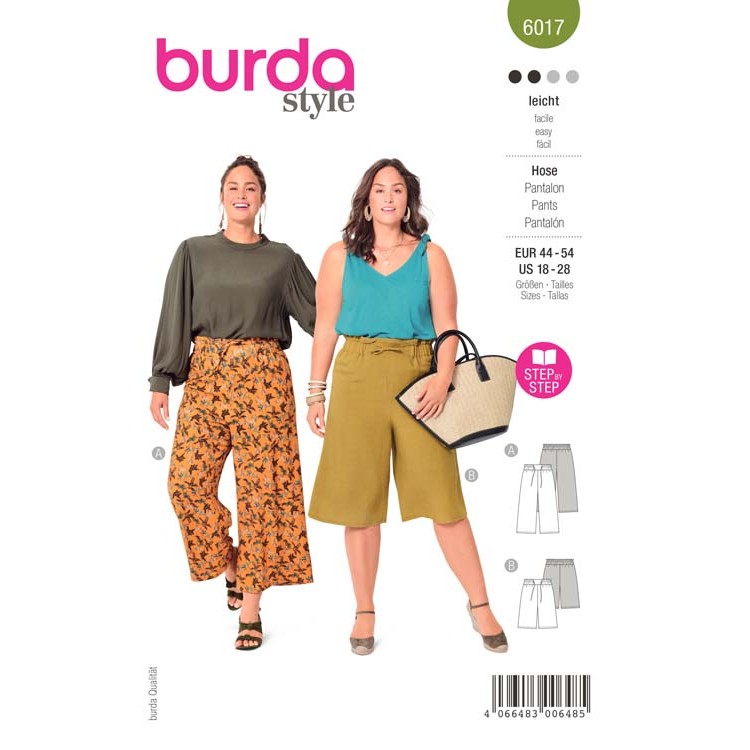 Patron Burda 6017 - Pantalon ample