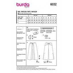 Patron Burda 6032 - Pantalon ample