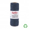 Macramé Cord Fine de Katia : Couleurs - 203 - Bleu intense