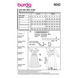 Patron Burda 6042 - Robe look rétro