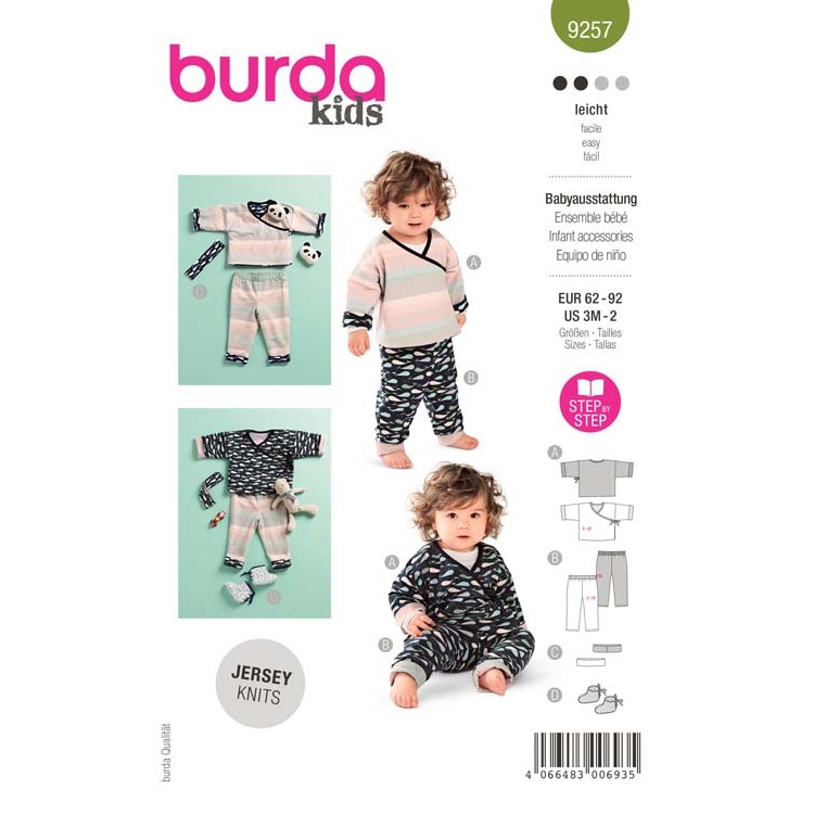 Patron Burda 9257 - Ensemble pantalon et veste enfant