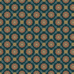 Tissu Michelle Yeo - Lille - Medallion lattice teal