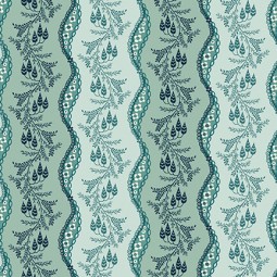 Tissu Michelle Yeo - Lille - Serpentine ribbons teal