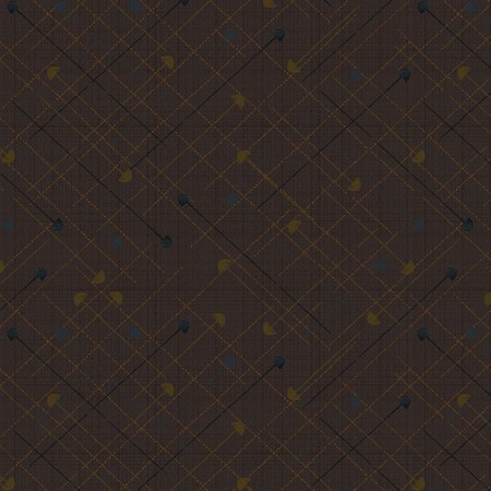 Tissu Janet Rae Nesbit - Time well spent - Arrow plaid brown