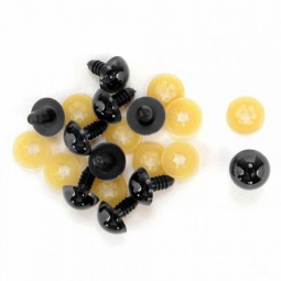 Yeux de sécurité plastique rond 5 mm - Coloris noir (la paire) - Laines &  Boutons