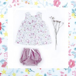 Tissu Katia fabrics - voile de coton - Pink & lime flowers