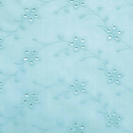 Tissu Katia fabrics - Broderie anglaise - Aruba blue