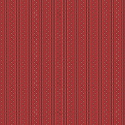 Tissu Renée Nanneman - Veranda - Crimson Tufted stripe