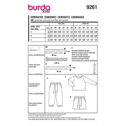 Patron Burda 9261 - Pantalon et pull estivaux