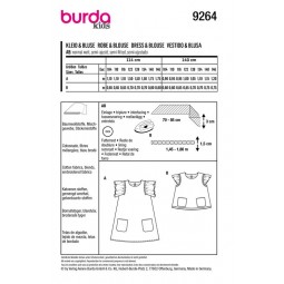 Patron Burda 9264 - Robe ou blouse aérienne