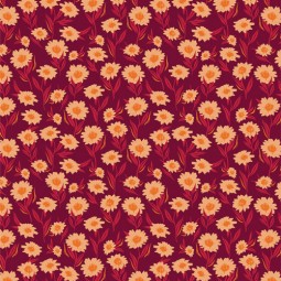 Art Gallery Fabrics - Season and spice - Bountiful Daisies Cherry