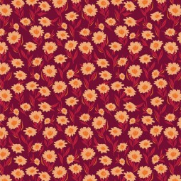 Art Gallery Fabrics - Season and spice - Bountiful Daisies Cherry