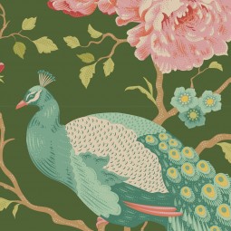 Tissu Tilda - Chic escape - Peacock tree Green