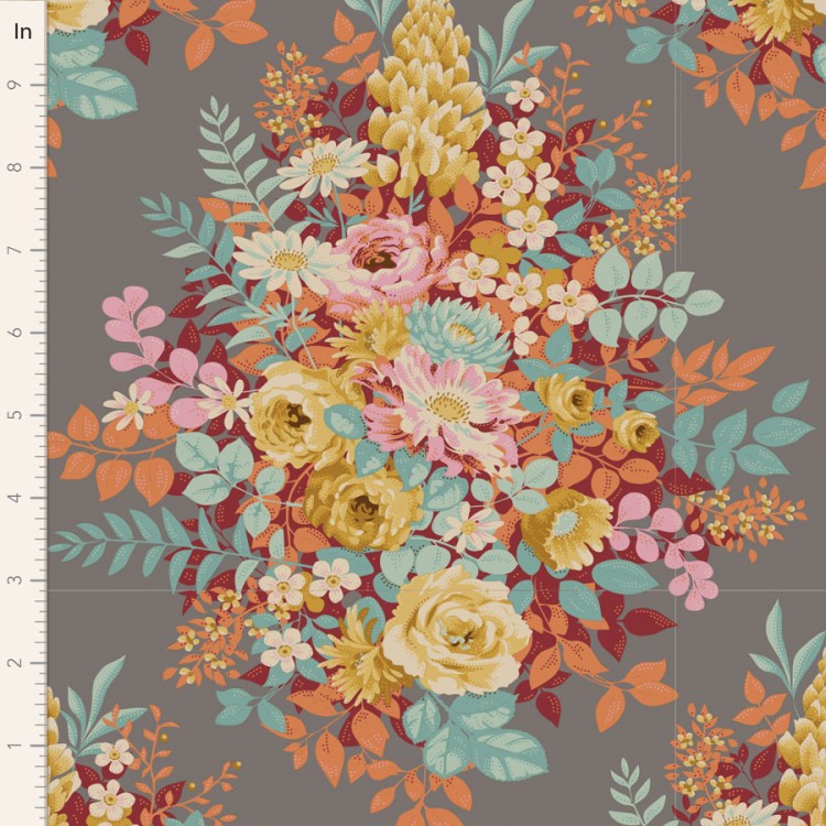 Tissu Tilda - Chic escape - Whimsyflower Grey