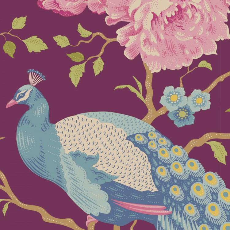 Tissu Tilda - Chic escape - Peacock Tree Grape