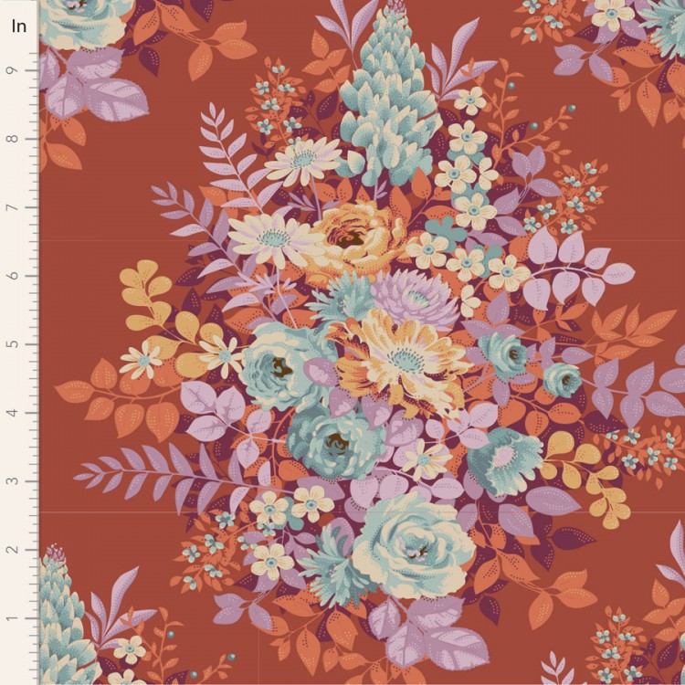 Tissu Tilda - Chic escape - Whimsyflower Rust