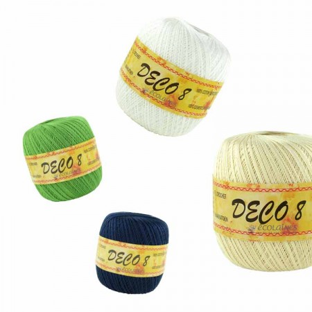 Déco 8 - 100% coton mercerisé pour le crochet n°2 - 21 couleurs