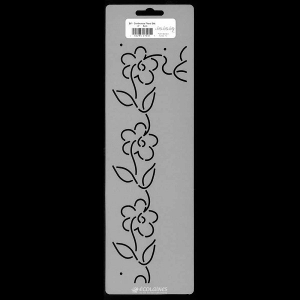 Stencil de patchwork - Floral border (avec coin)
