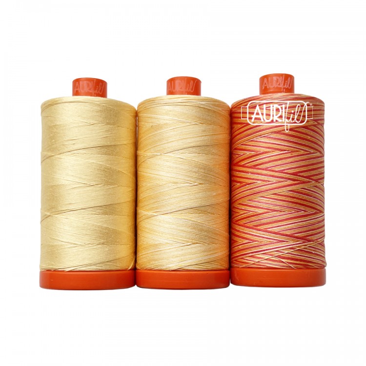 Color builders Aurifil 2022 - Juillet : Bird of Paradise