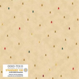 Tissu Noël - Star Sprinkle - Sapin de  noël multicolore
