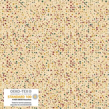 Tissu Noël - Star Sprinkle - Pois de noël multicolore Tissu Noël - Star Sprinkle - Pois de noël multicolore