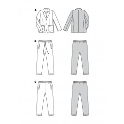 Patron Burda 5955 - Costume décontracté