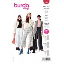 Patron Burda 5960 - Pantalon droit à coulisse