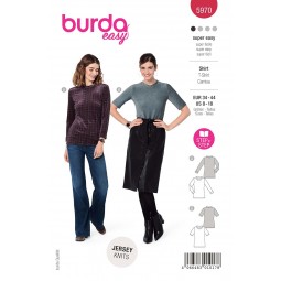 Patron Burda 5970 - T-shirt cintré à encolure