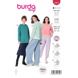 Patron Burda 5979 - Sweat-shirt en 3 longueurs
