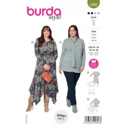 Patron Burda 5986 - Robe / blouse à basque