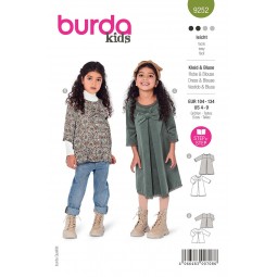 Patron Burda 9252 - Robe, blouse évasée