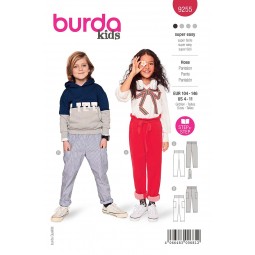 Patron Burda 9255 - Pantalon à ceinture élastiquée