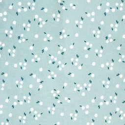 Tissu Katia fabrics - Viyela coton print - Little blue flowers