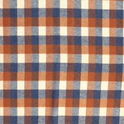 Tissu Katia fabrics - Tissu recycled - Vichy tricolor rust