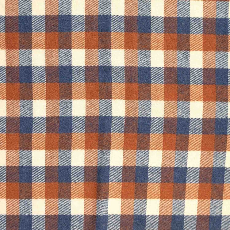 Tissu Katia fabrics - Tissu recycled - Vichy tricolor rust