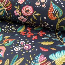 Tissu Enduit - Ancolie ardoise