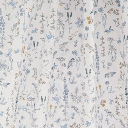 Tissu Liberty - Théo bleu et moutarde