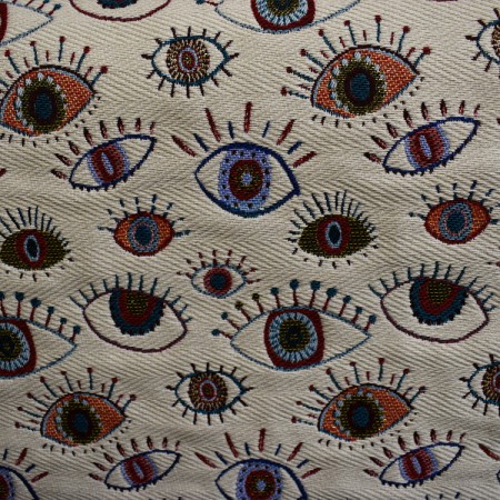 Tissu jacquard - Cyclope blanc Tissu jacquard - Cyclope blanc