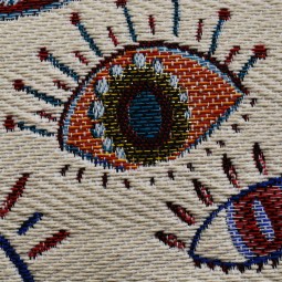 Tissu jacquard - Cyclope blanc