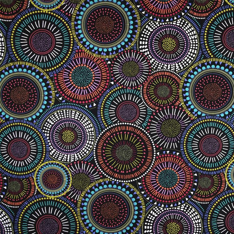 Tissu coton enduit - Tsigane multicolore