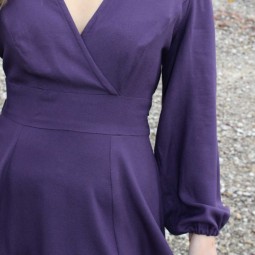Tissu Églantine et zoé - Crêpe de viscose - Violet uni
