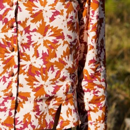 Tissu Églantine et zoé - Popeline de Viscose - Flora caramel