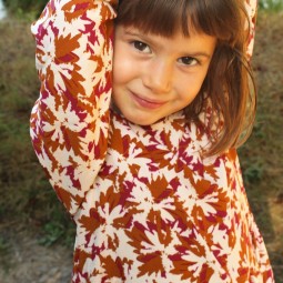 Tissu Églantine et zoé - Popeline de Viscose - Flora caramel