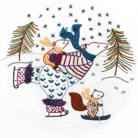 Kit de broderie - Vive la glisse Kit de broderie - Vive la glisse